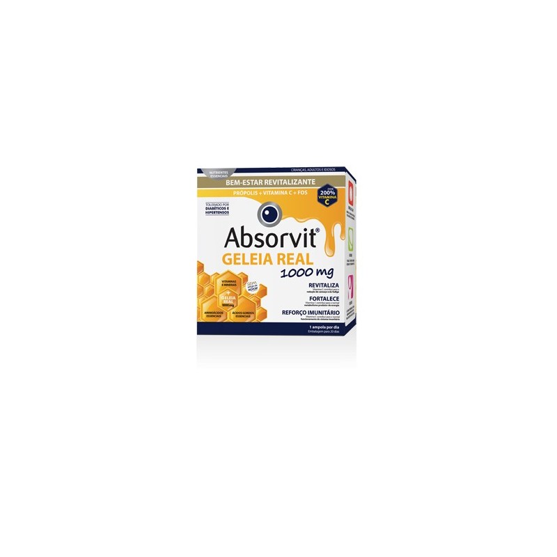 Absorvit Geleia real solução oral 20 ampolas 