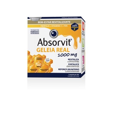 Absorvit Geleia real solução oral 20 ampolas 