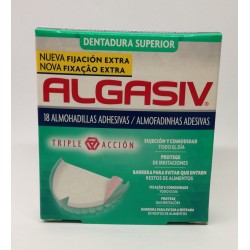 Algasiv 18 almofadas adesivas dentadura superior