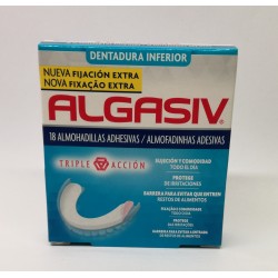 Algasiv 18 almofadas adesivas dentadura superior