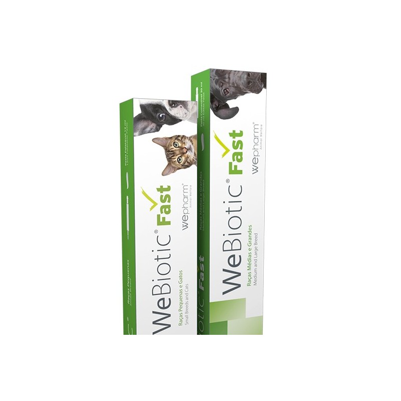 WeBiotic fast cães de raça pequena e gatos pasta 12 ml
