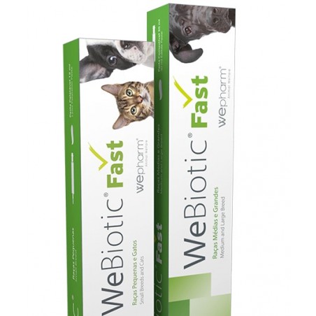 WeBiotic fast cães de raça pequena e gatos pasta 12 ml